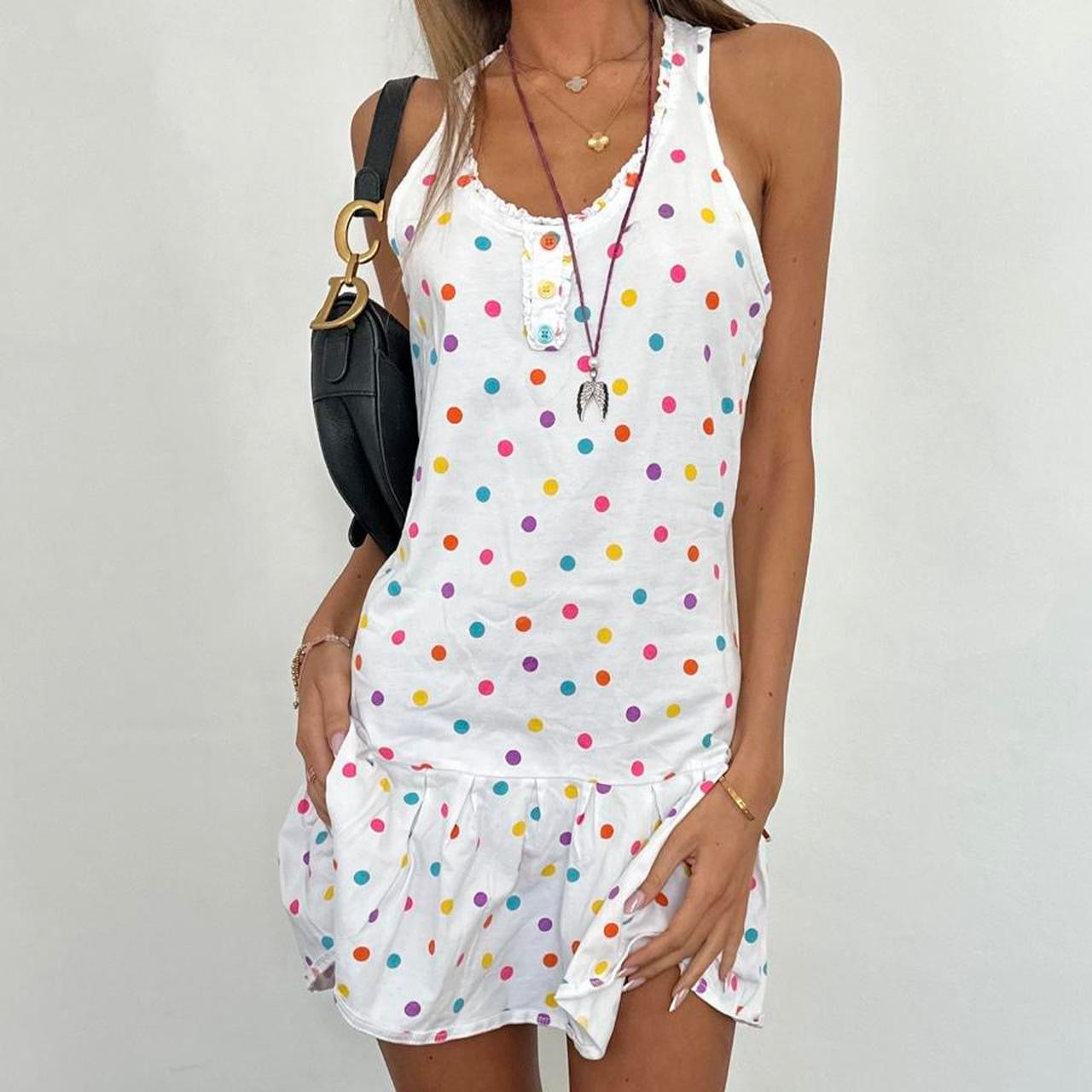 Vintage 00s polka dot mini dress