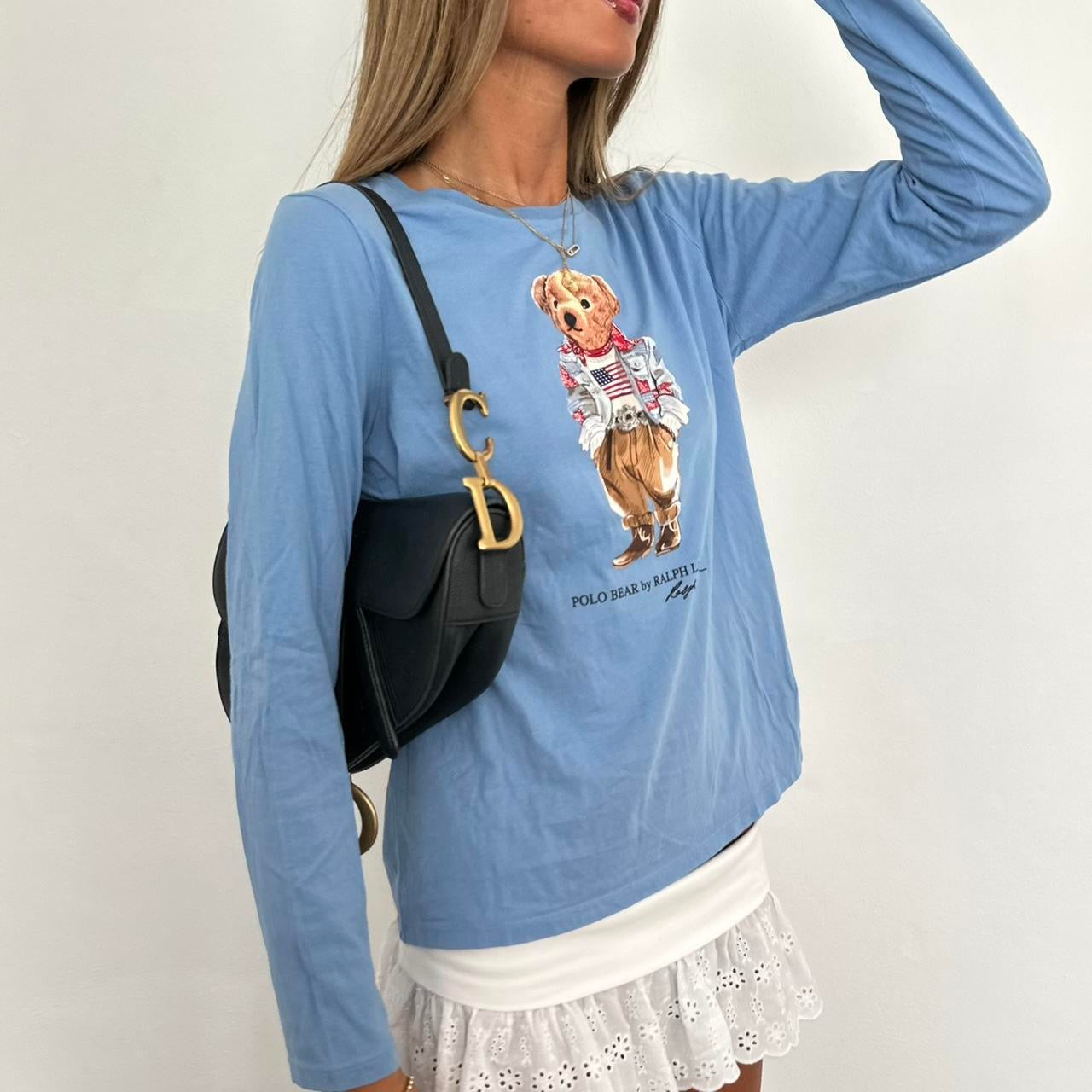 Vintage Ralph Lauren blue teddy bear top