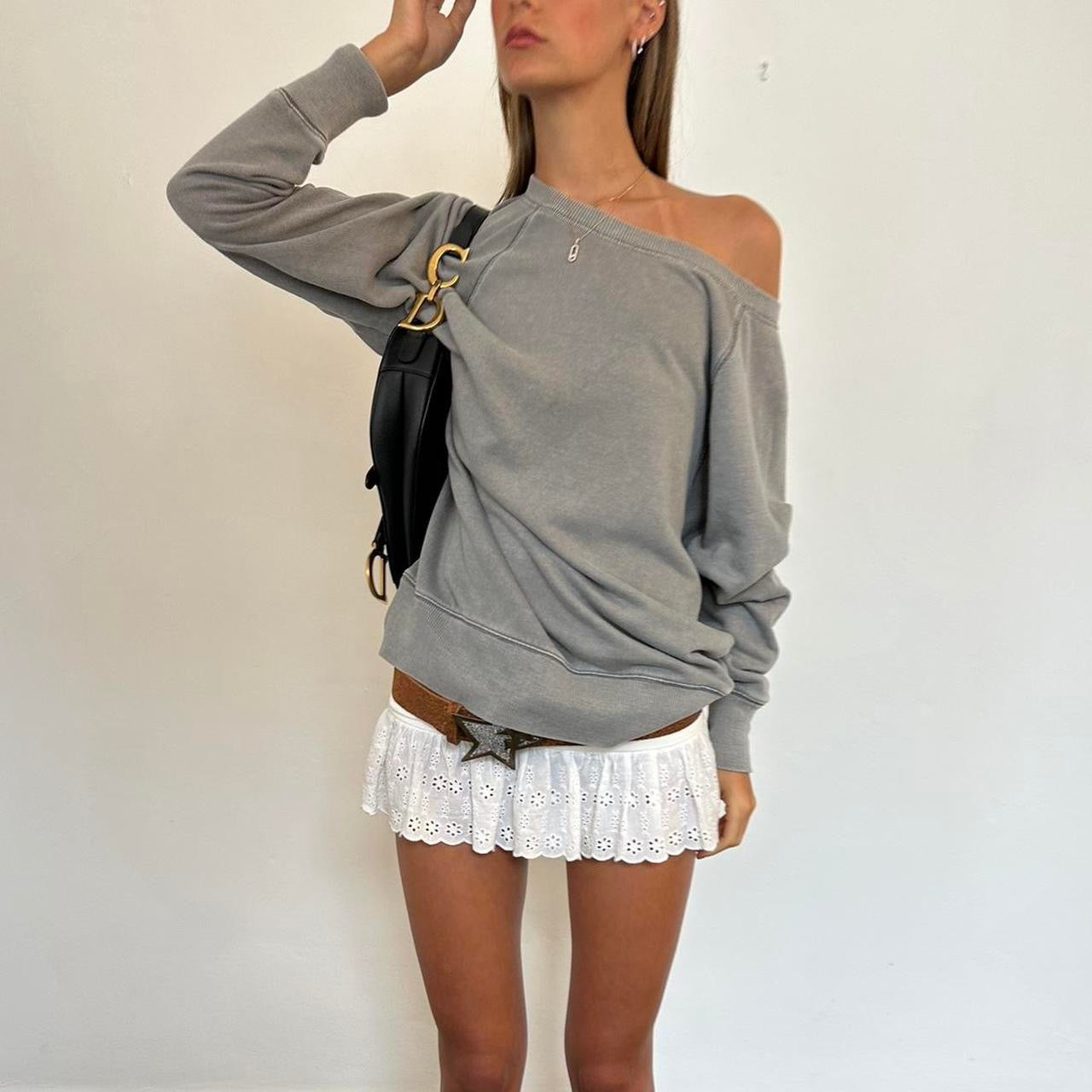 Vintage grey relaxed fit sweatshirt