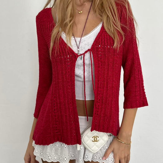 Vintage 90’s red cardigan