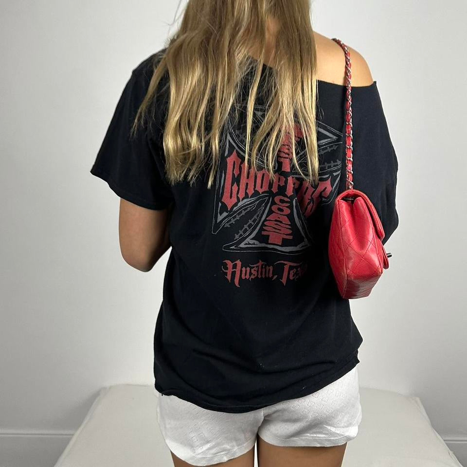 Vintage 90’s West Coast Choppers off the shoulder tee