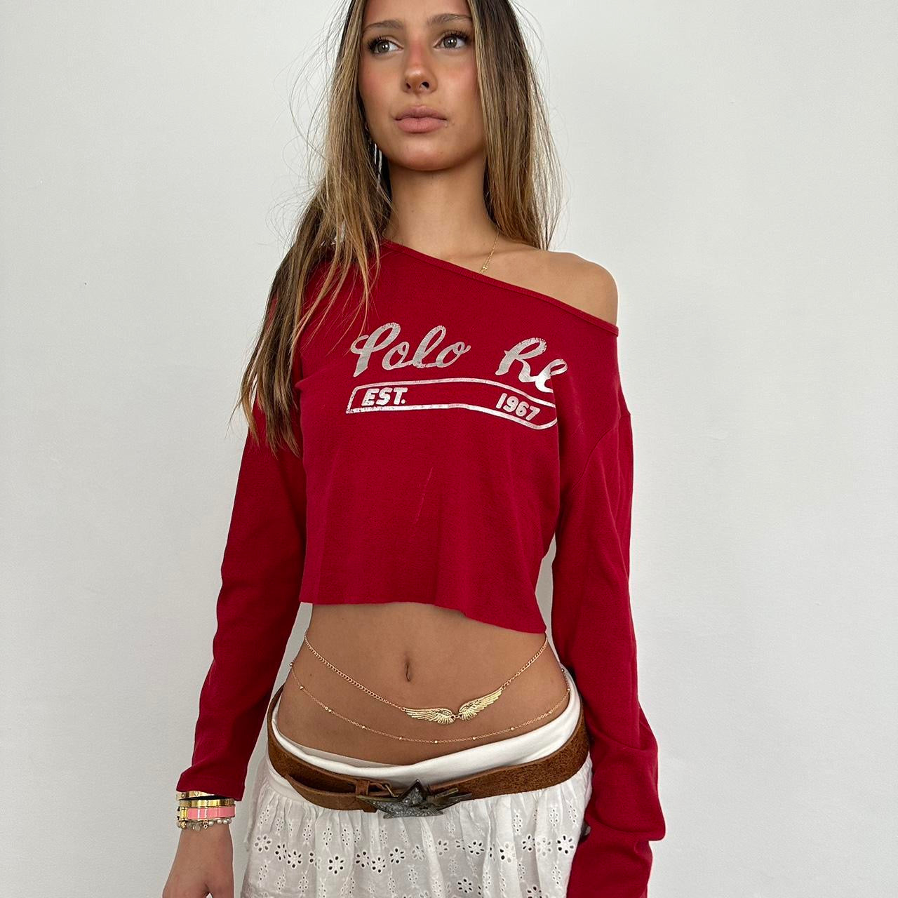 Vintage Ralph Lauren long sleeve red top 🍓