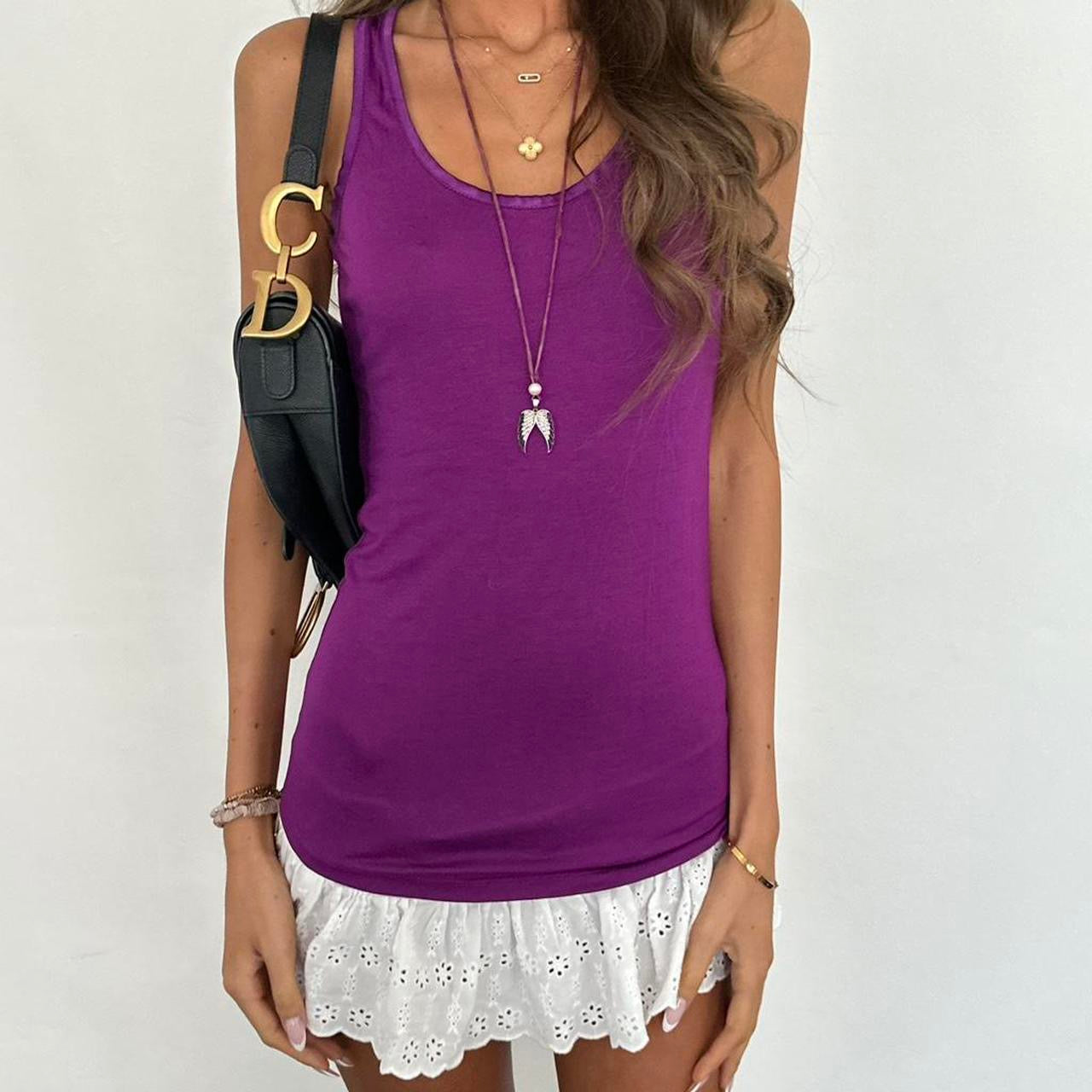 Vintage 00s purple tank top