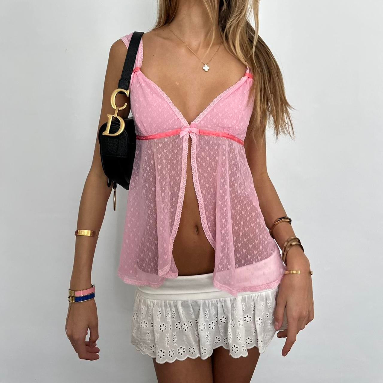 Vintage 90’s Victoria’s Secret pink babydoll top