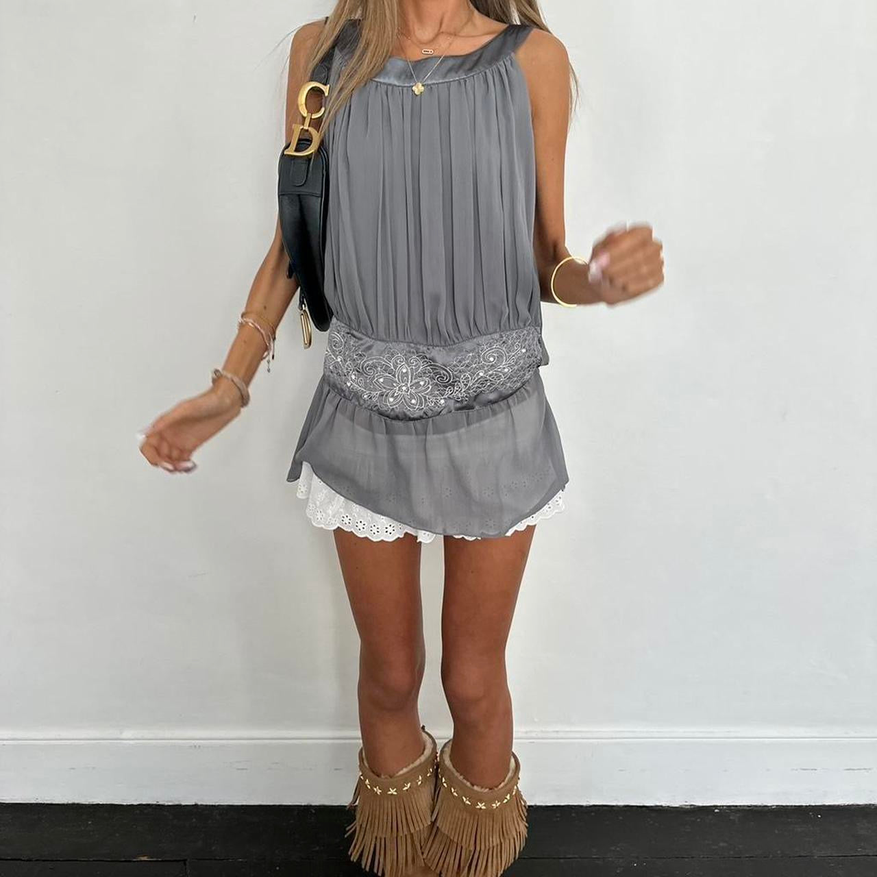 Vintage 90’s grey sequin top