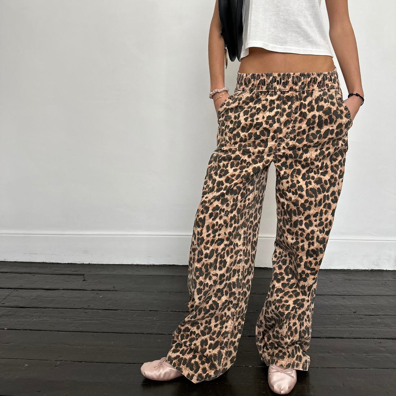 Vintage leopard print pants