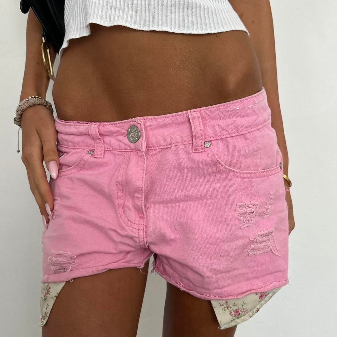 Vintage 2000’s pink denim shorts