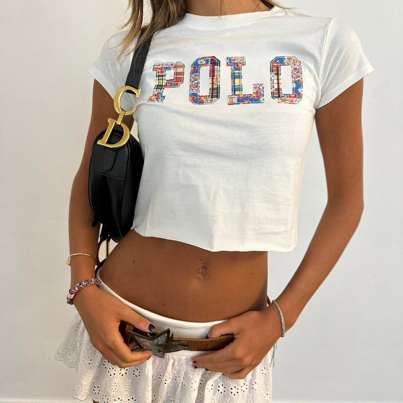 Vintage Ralph Lauren white baby tee 💞