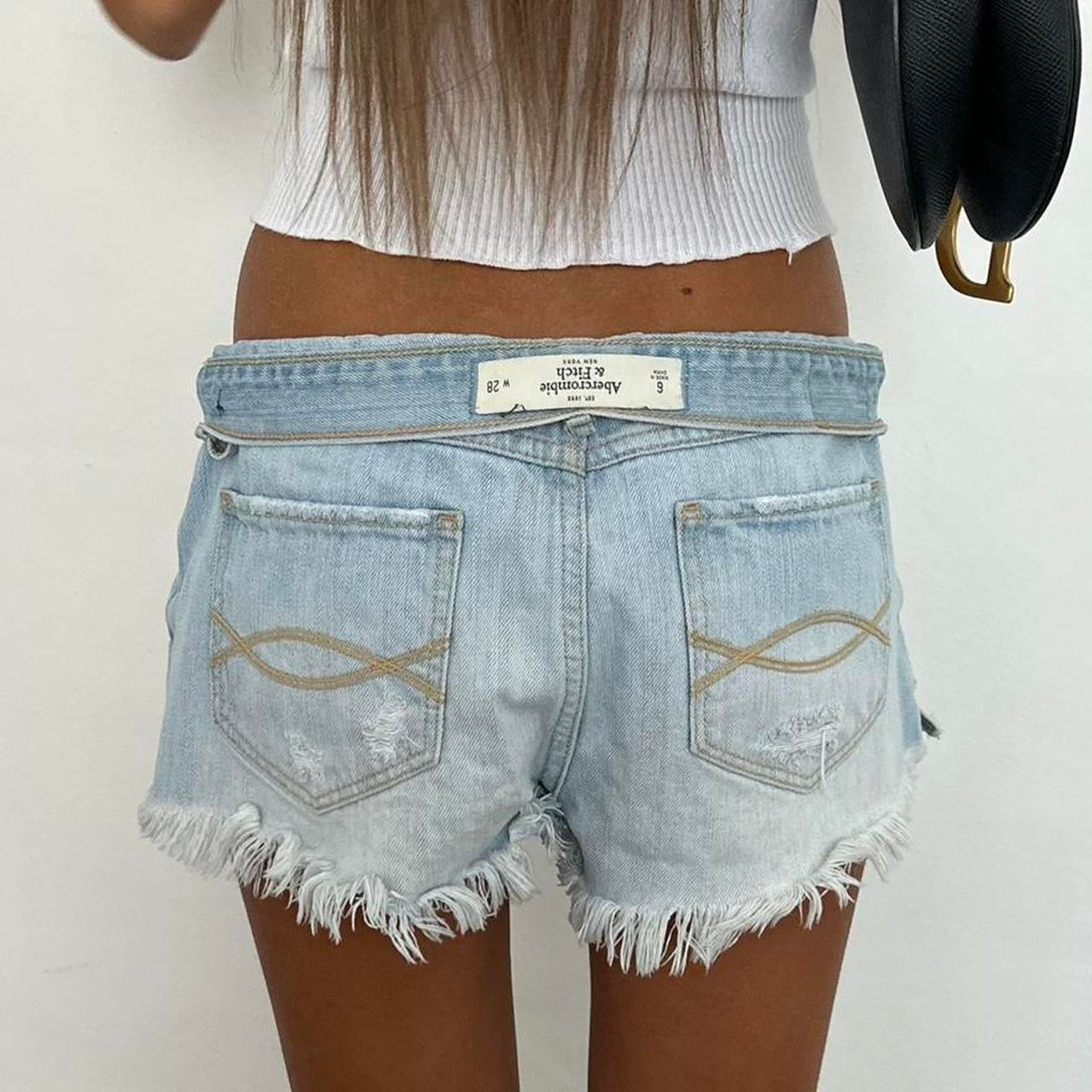 Vintage Abercrombie & Fitch distressed denim shorts
