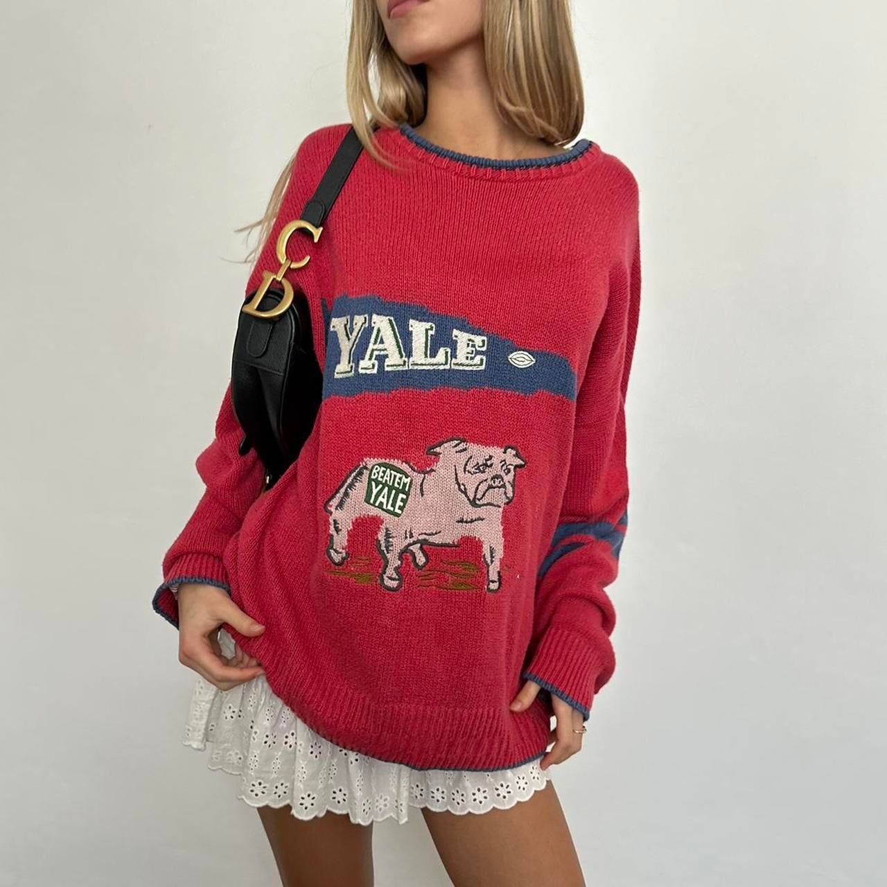 Vintage 90’s knitted Yale preppy sweater