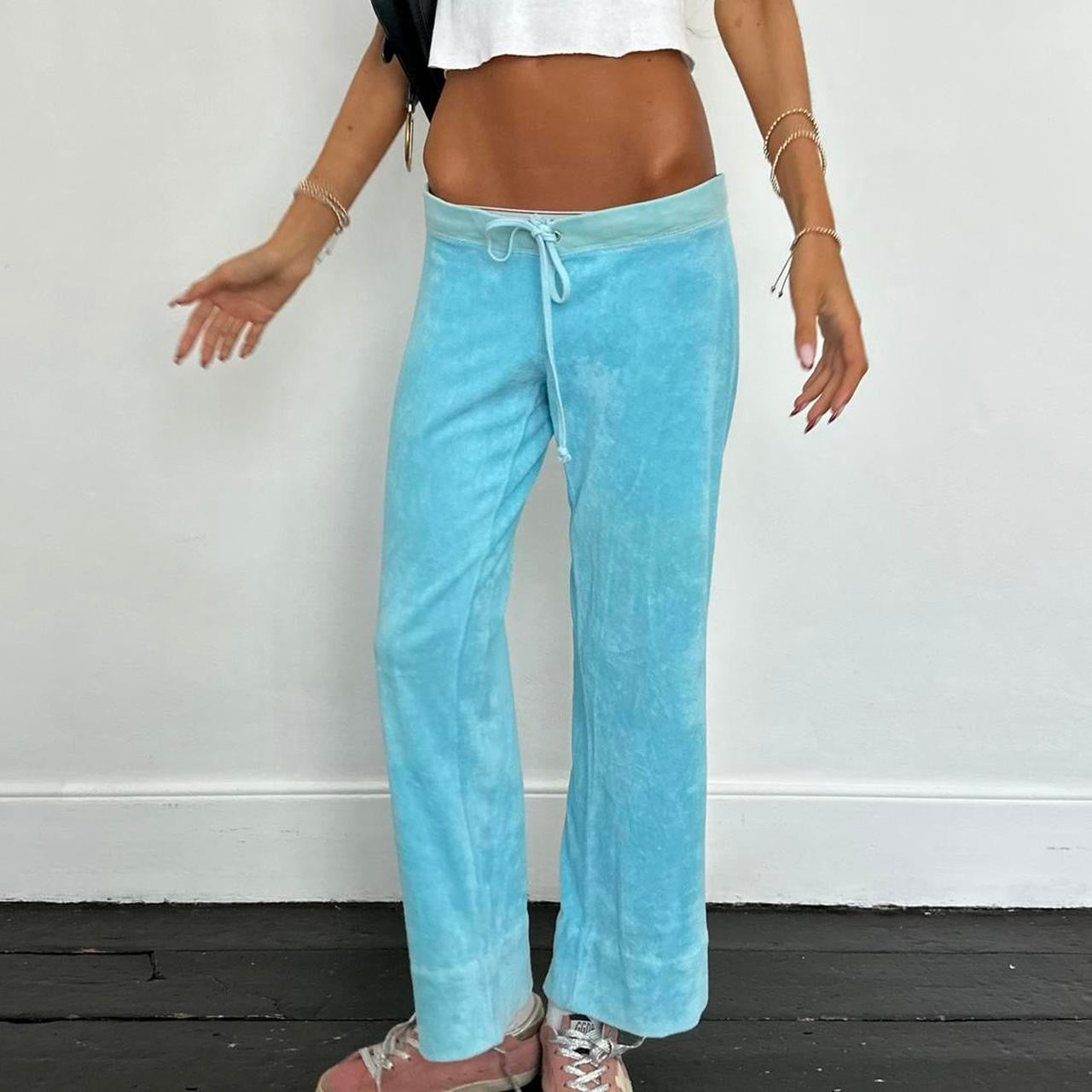 Vintage 90’s Juicy Couture blue velvet pants