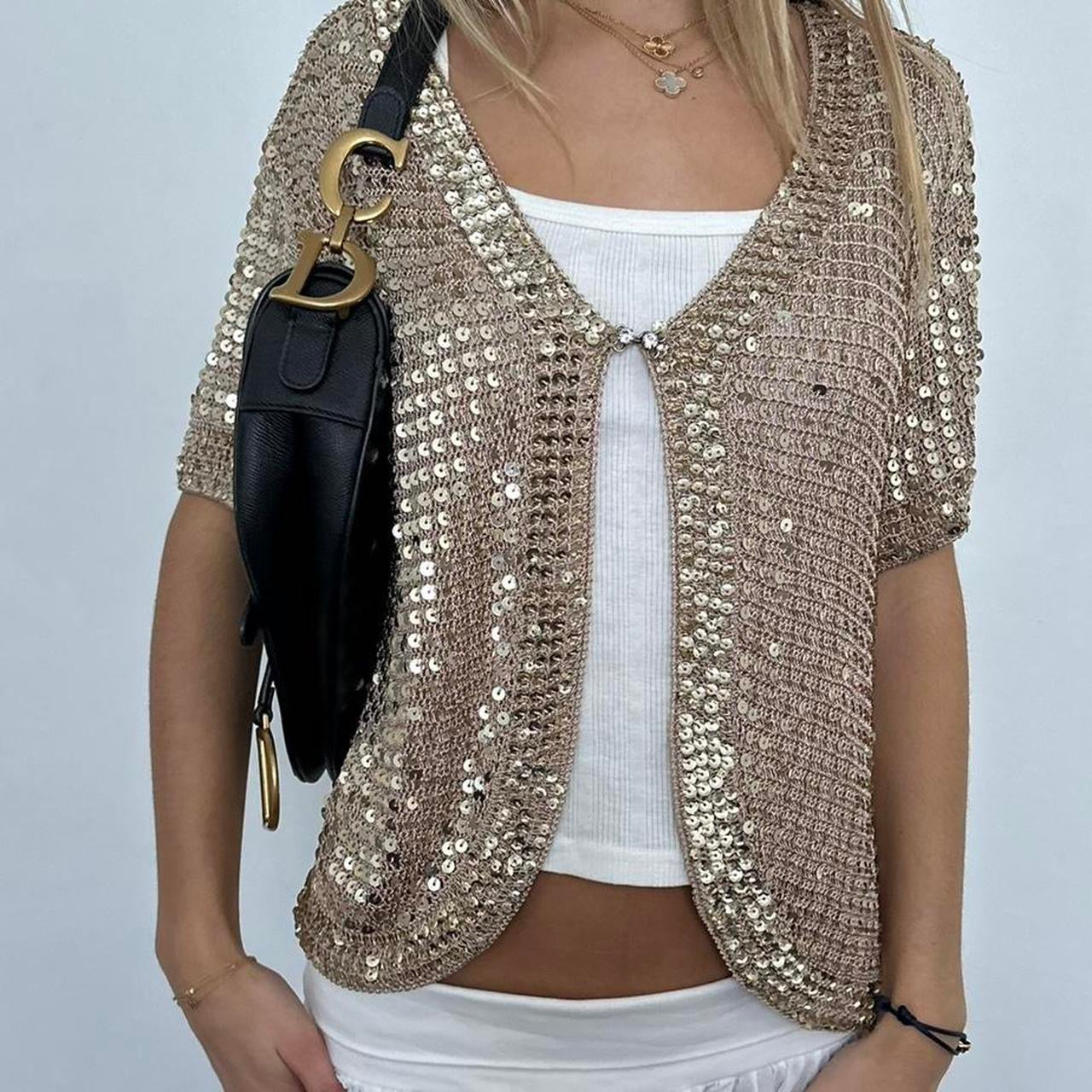 Vintage 90’s sequin cardigan top