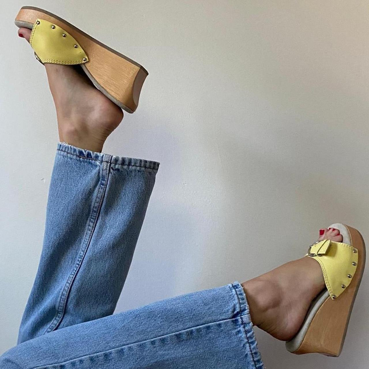 Vintage 90s Steve Madden yellow shoes