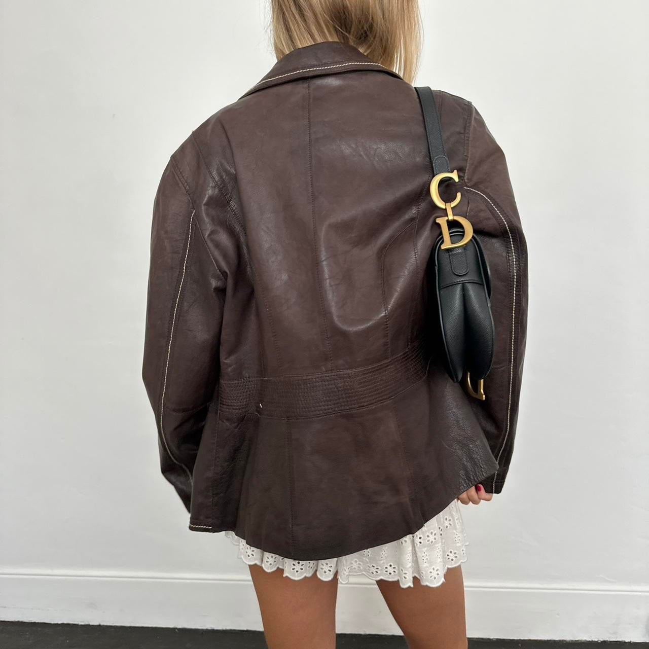 Vintage brown leather jacket