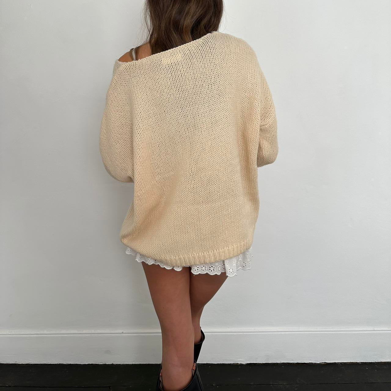 Vintage cream Rock sweater