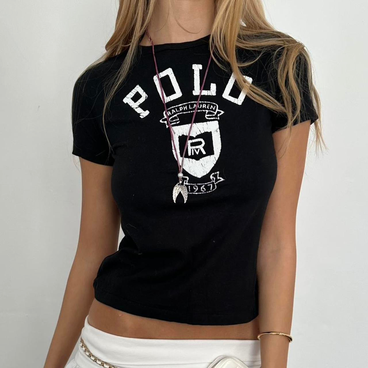 Vintage Ralph Lauren black baby tee