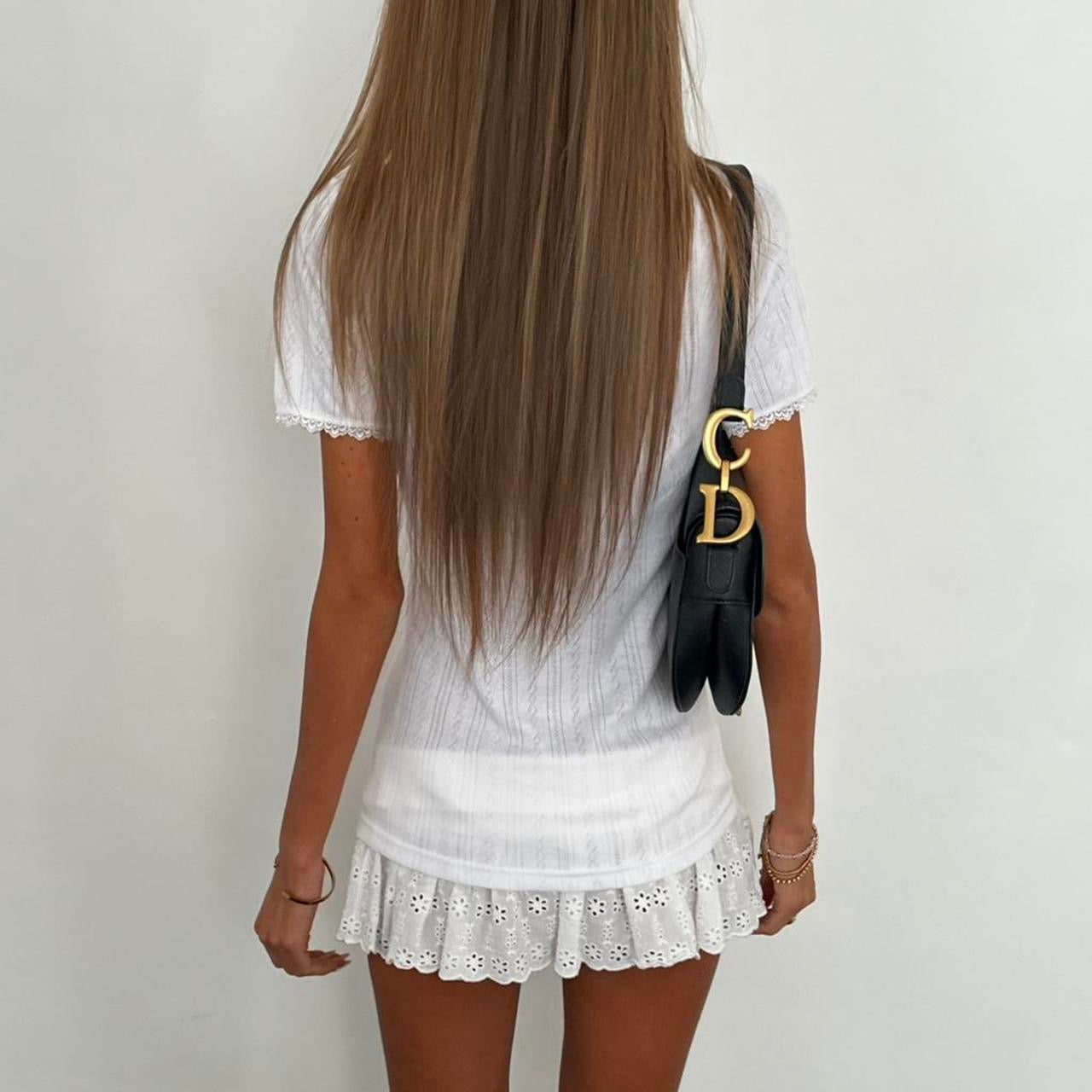 Vintage 90’s white pointelle top