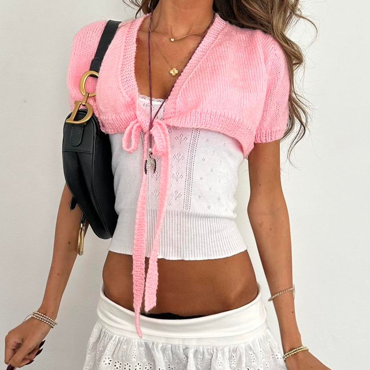 Vintage 2000s pink cardigan top