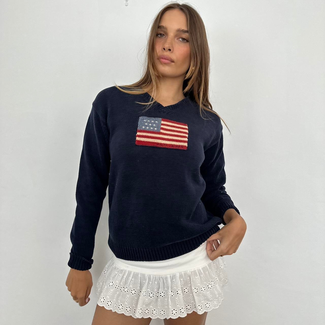 Vintage true 90s Ralph Lauren American flag jumper