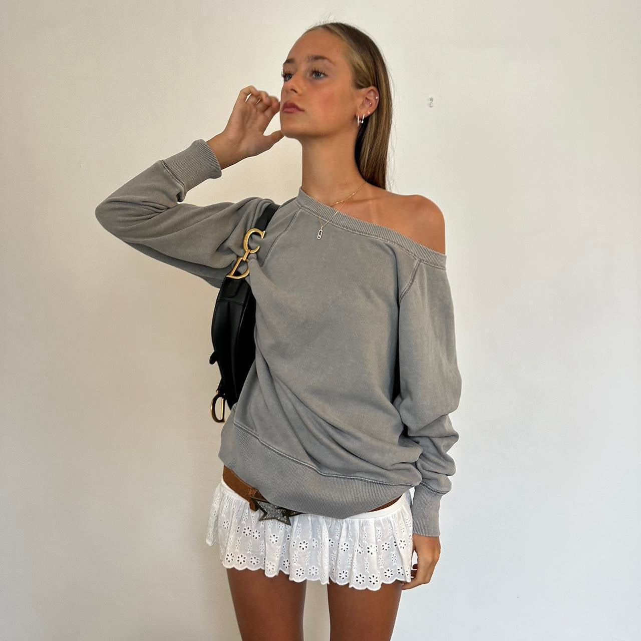 Vintage grey relaxed fit sweatshirt