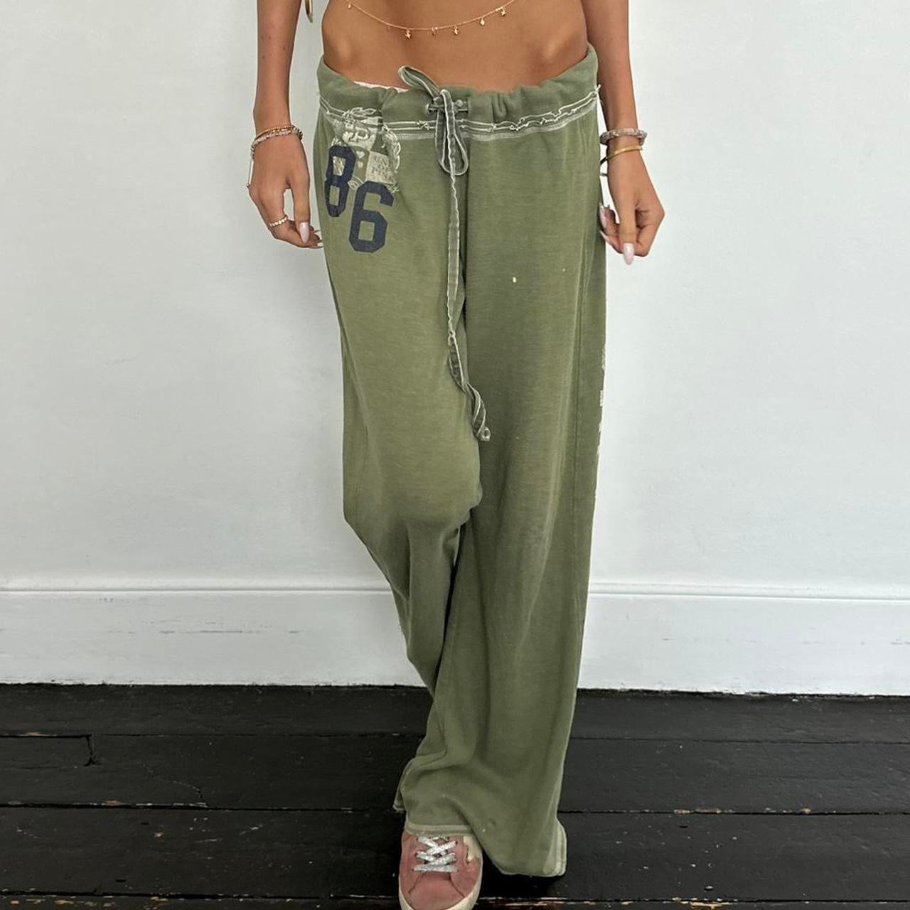 Vintage 00s Victoria's Secret rare khaki green sweatpants