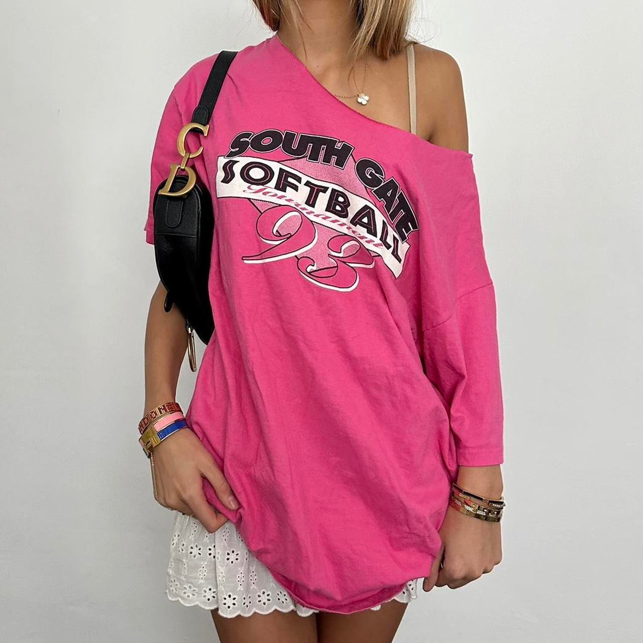 Vintage 90’s pink football oversized top