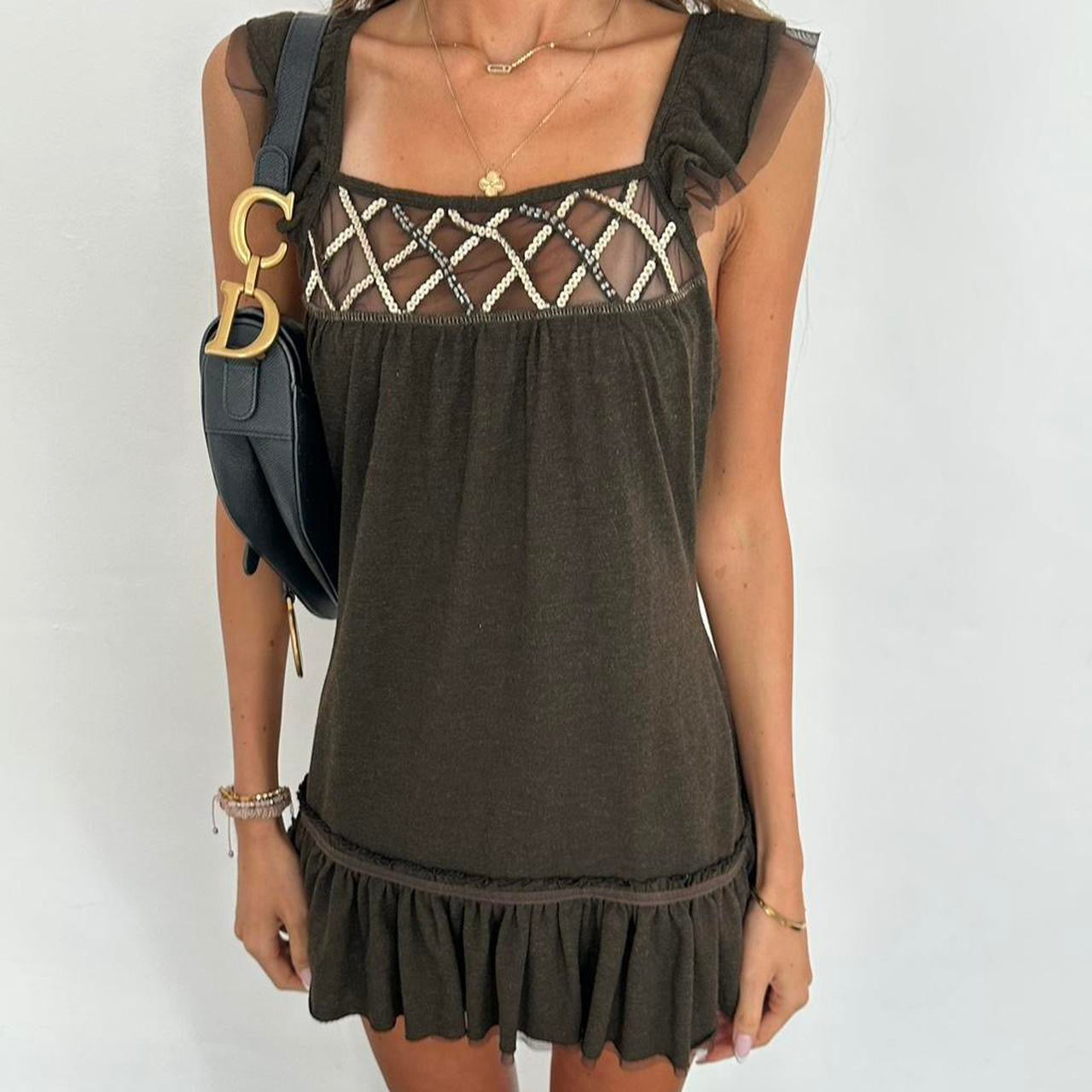 Vintage 2000’s sequin ruffle dress