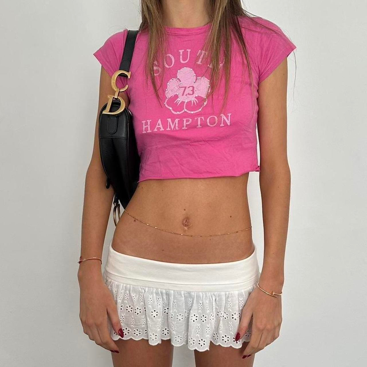 Vintage pink South Hampton baby tee