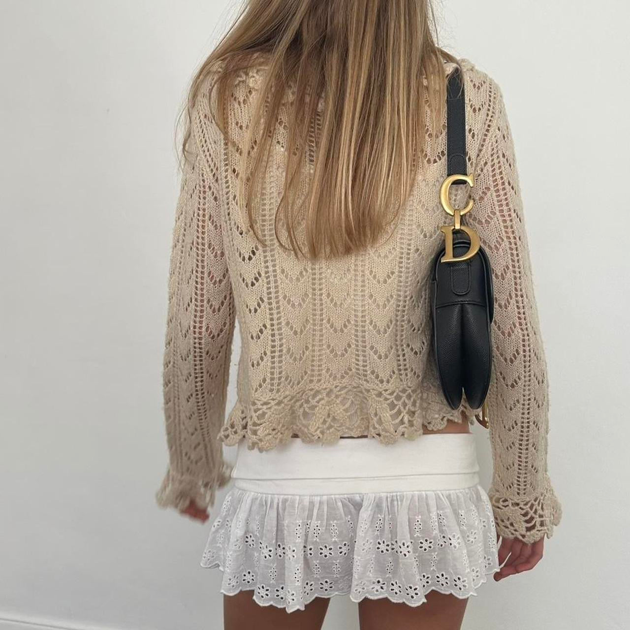 Vintage 90’s cream boho cardigan