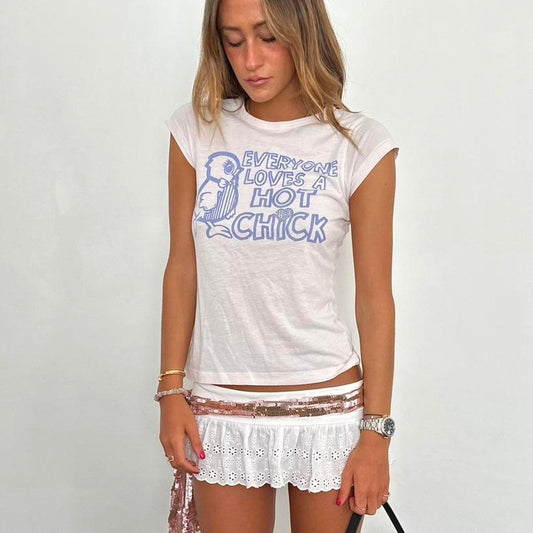 Vintage 00s slogan baby tee