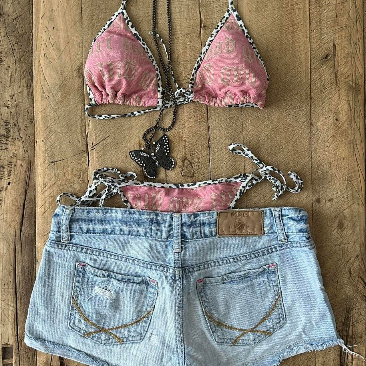 Vintage 90’s Victoria’s Secret pink script bikini