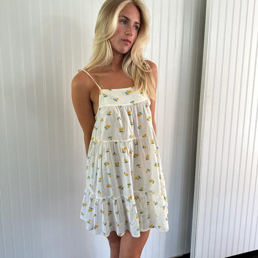 Vintage 90’s rare Victoria’s Secret lemon print dress