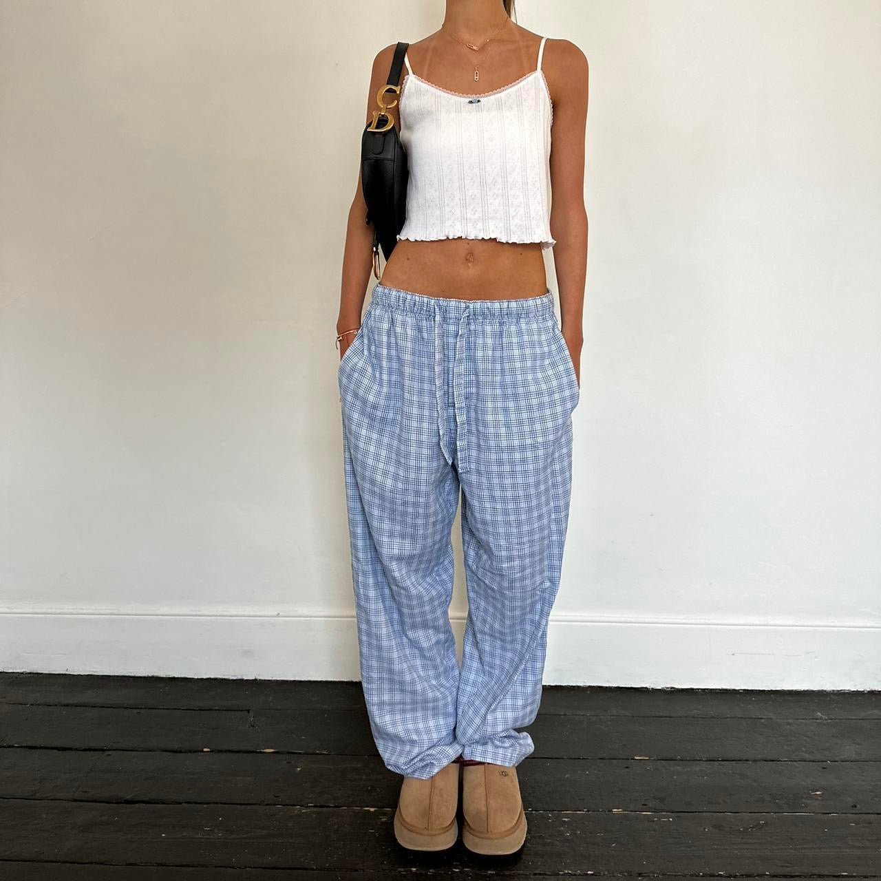 Vintage blue plaid pants 🩵