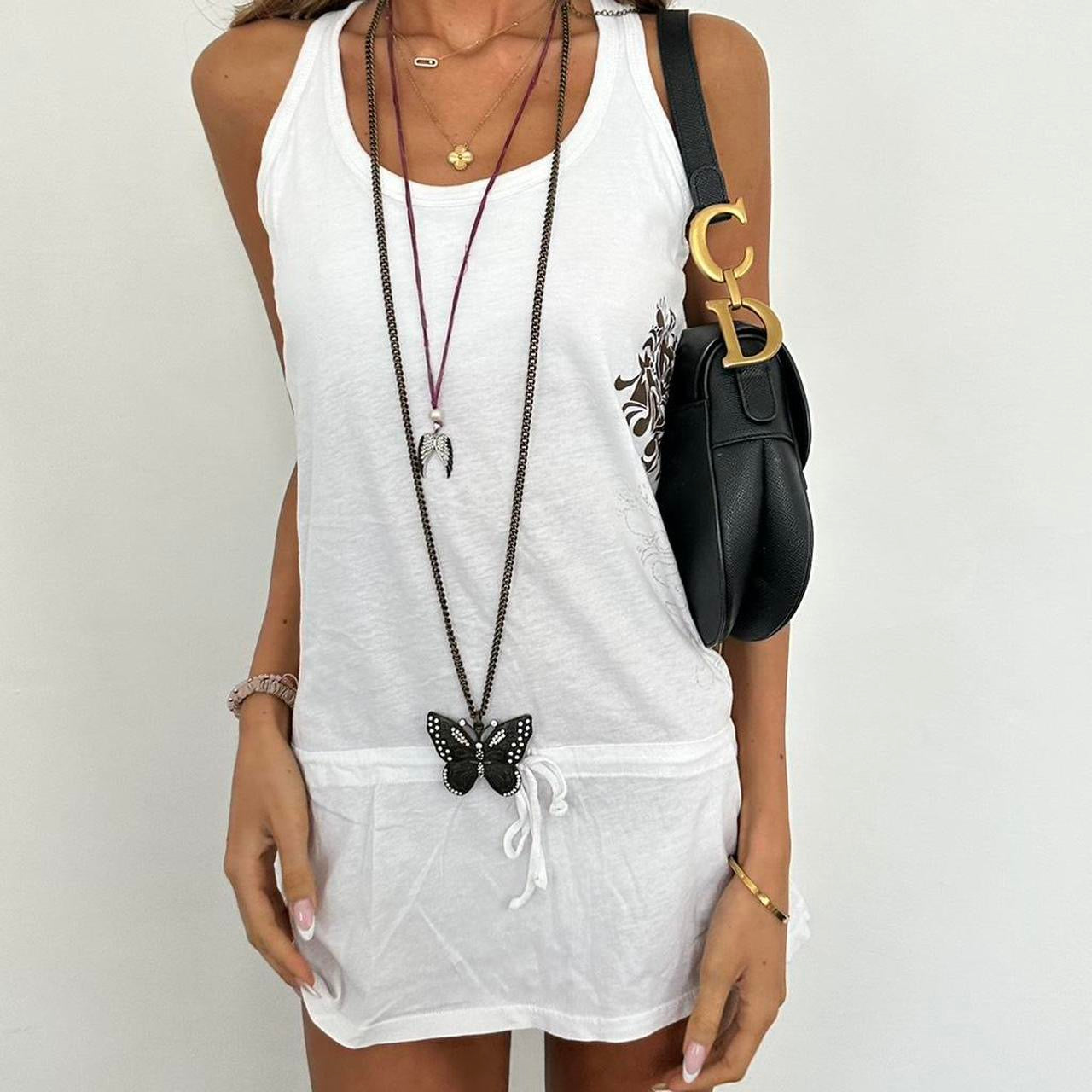 Vintage 00s Roxy white mini dress