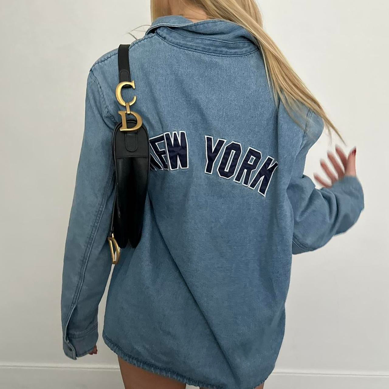 Vintage Yankees denim blue jacket