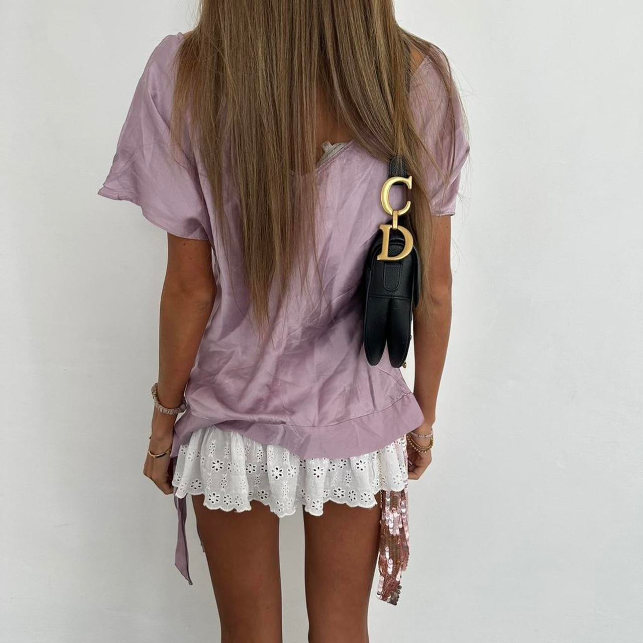 Vintage 00s lilac boho top