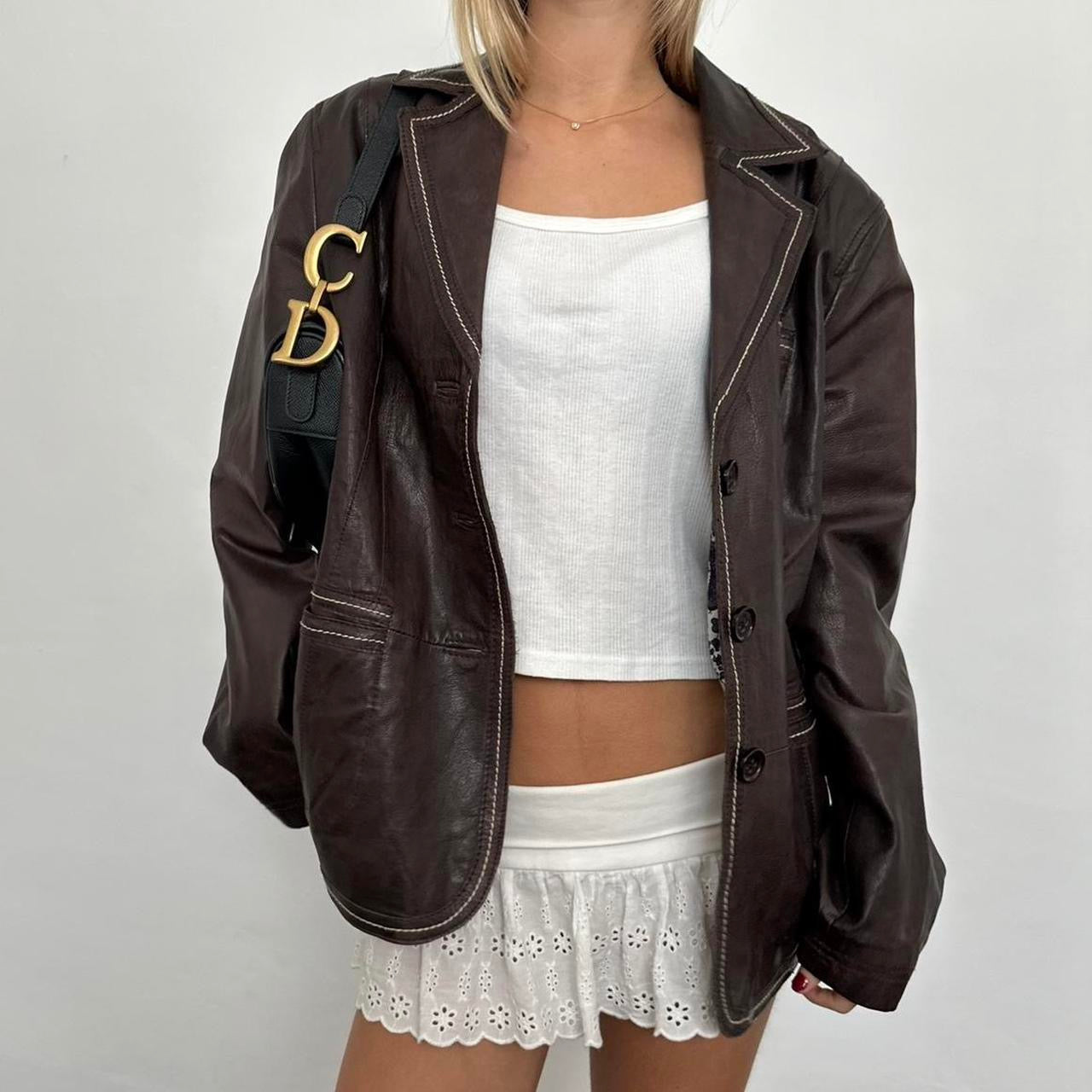 Vintage brown leather jacket