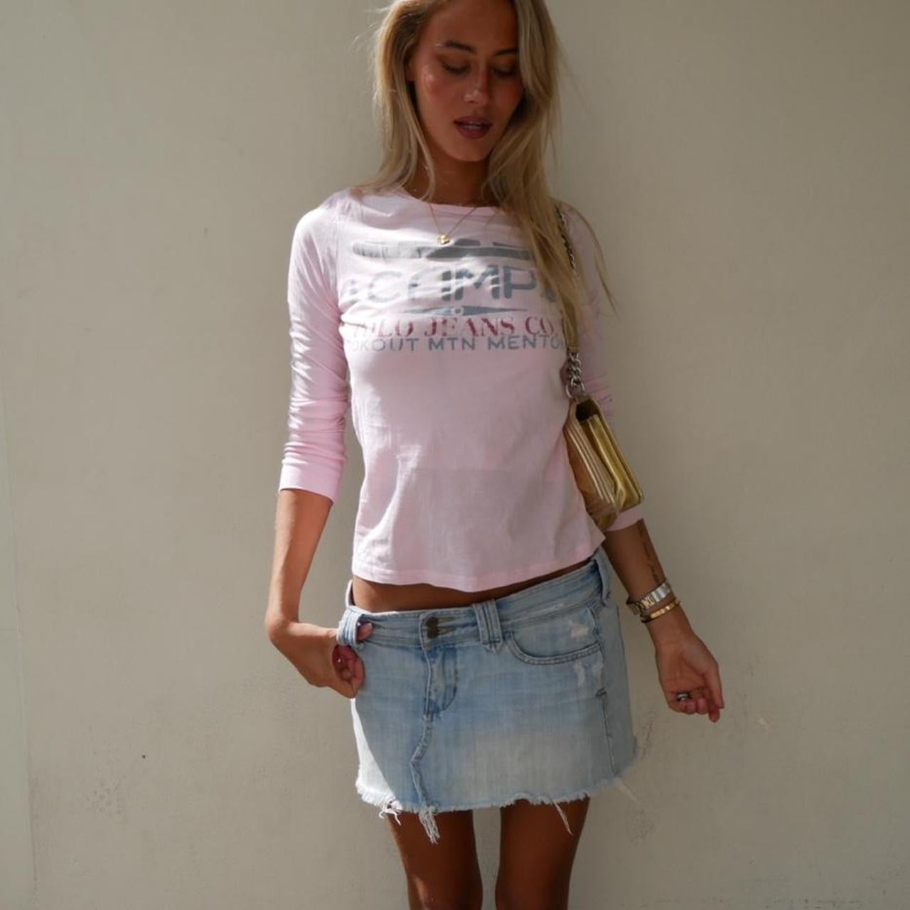 Vintage 00’s Ralph Lauren camp pink long sleeve top