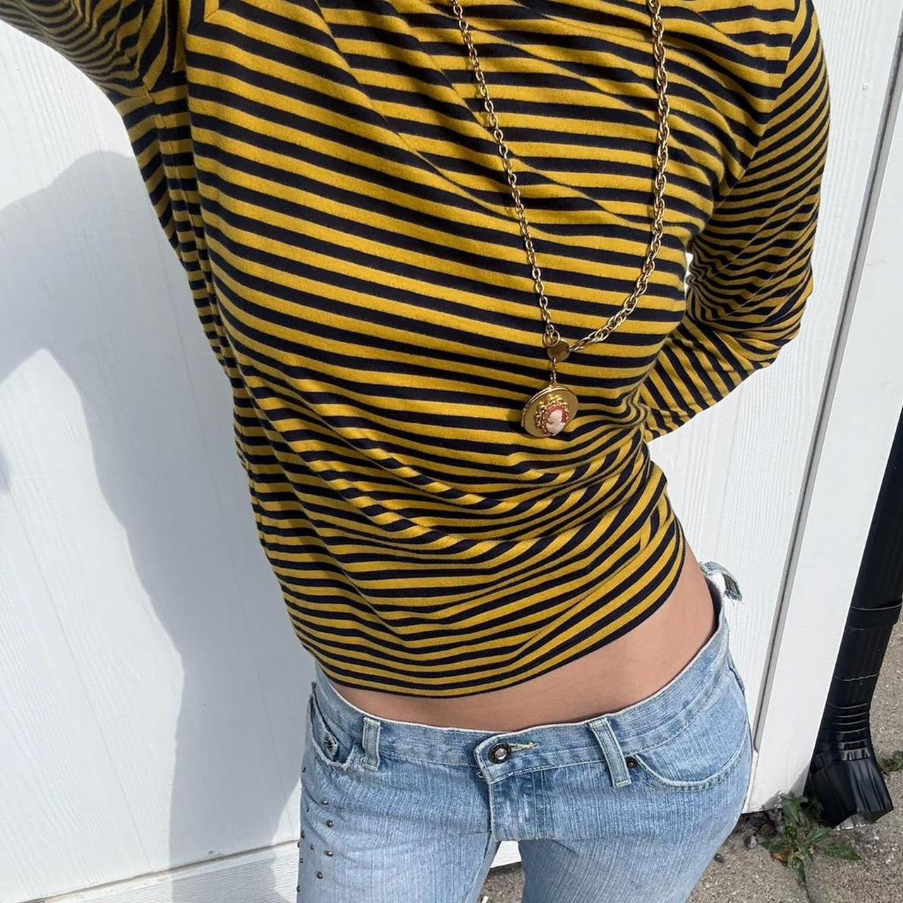 Vintage Laura Ashley striped long sleeve top