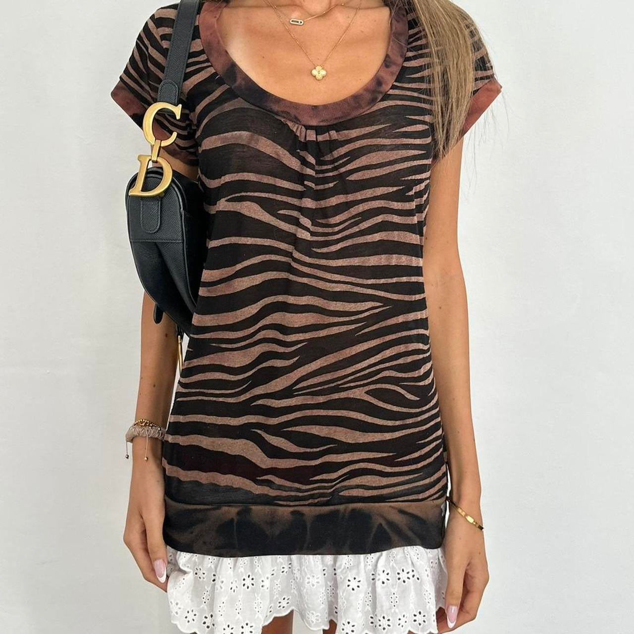 Vintage 2000’s animal print top
