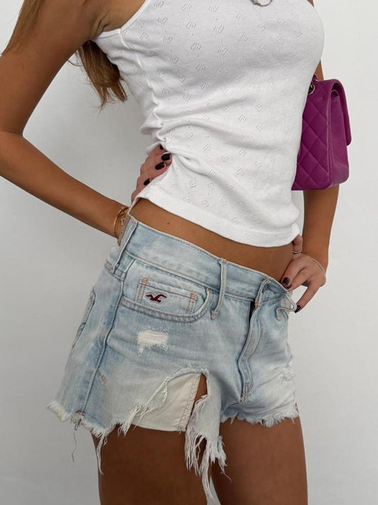 Vintage 00s Hollister distressed denim shorts