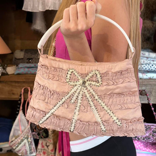 Vintage 90’s pink ribbon evening purse