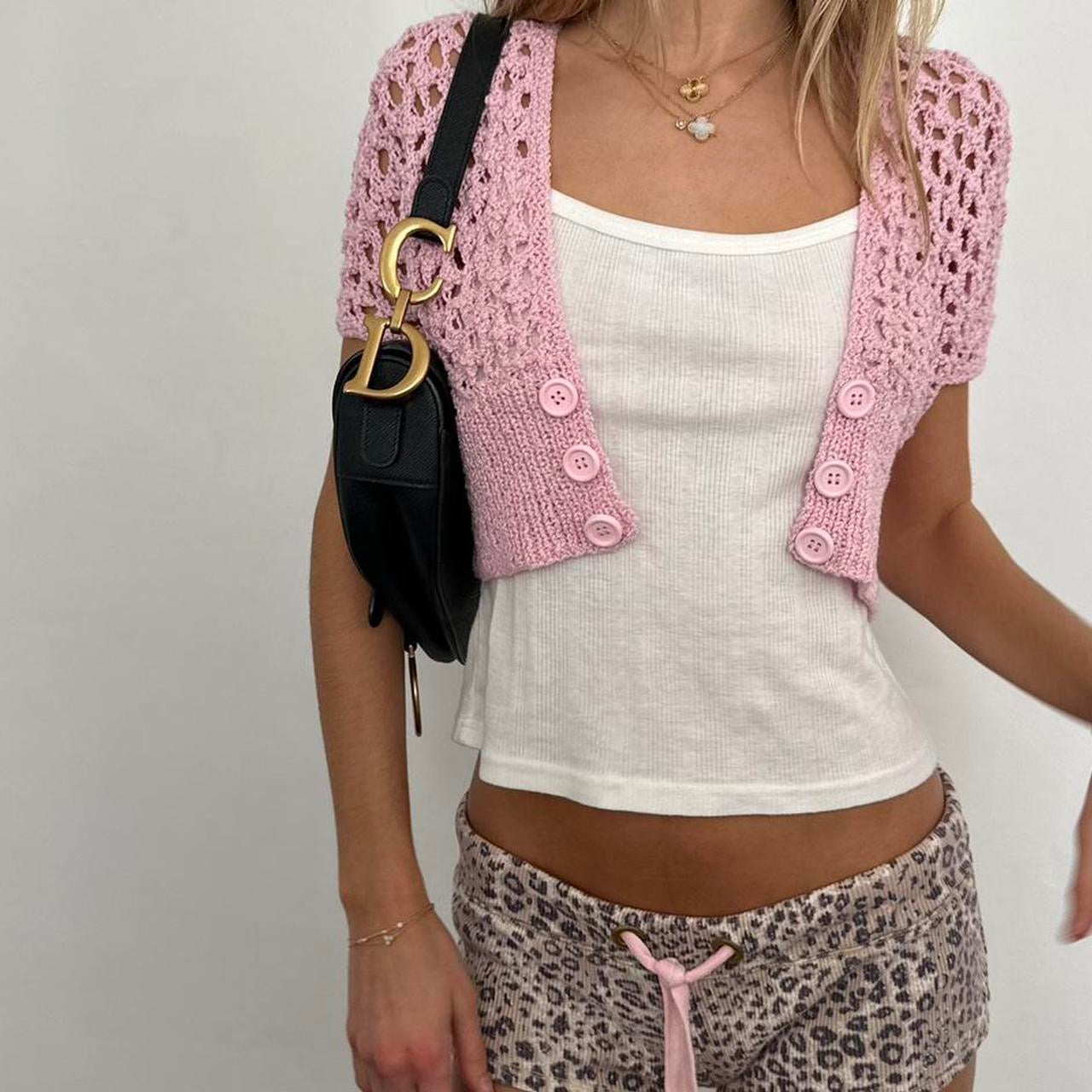 Vintage 90’s pink cardigan top