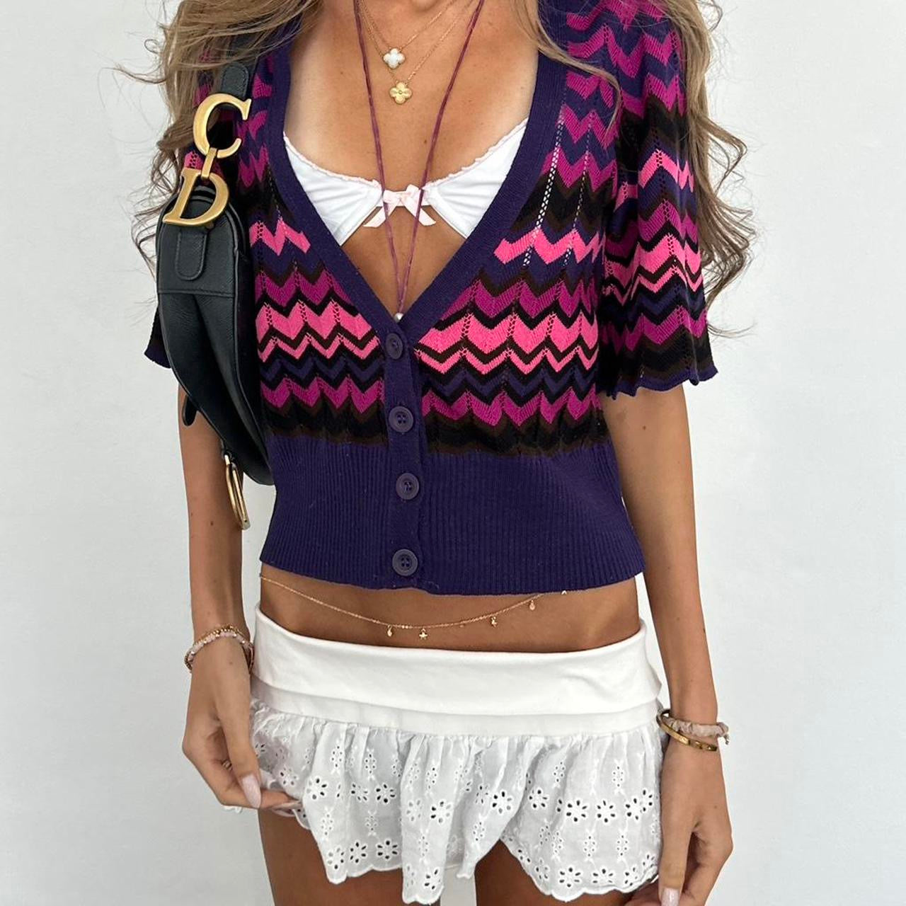 Vintage 2000s purple cardigan top