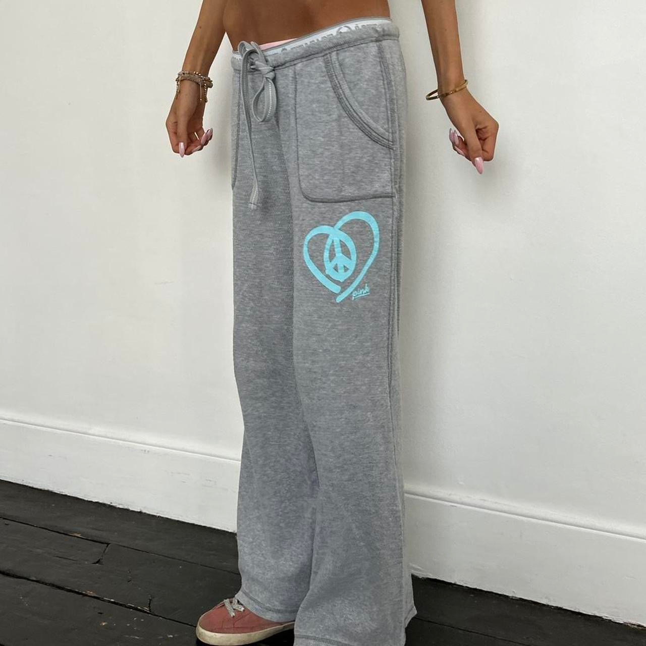 Vintage 2000’s Victorias Secret grey waffle sweatpants