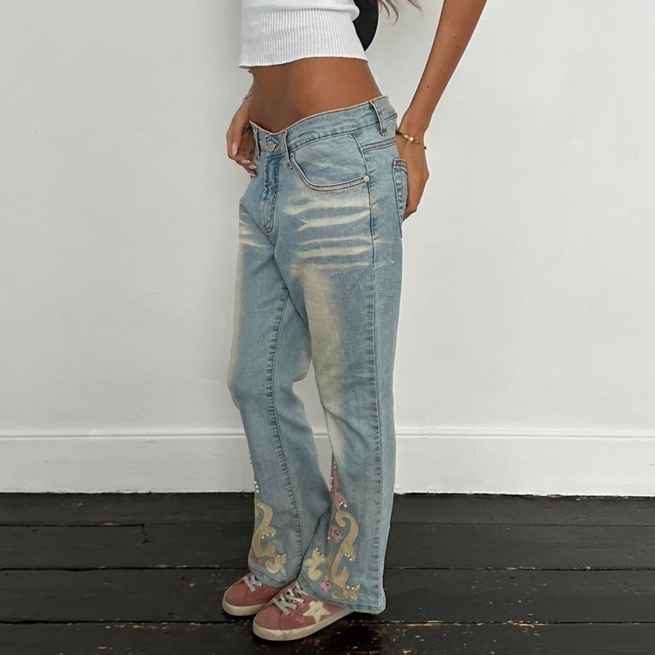Vintage 2000’s Italian embellished jeans