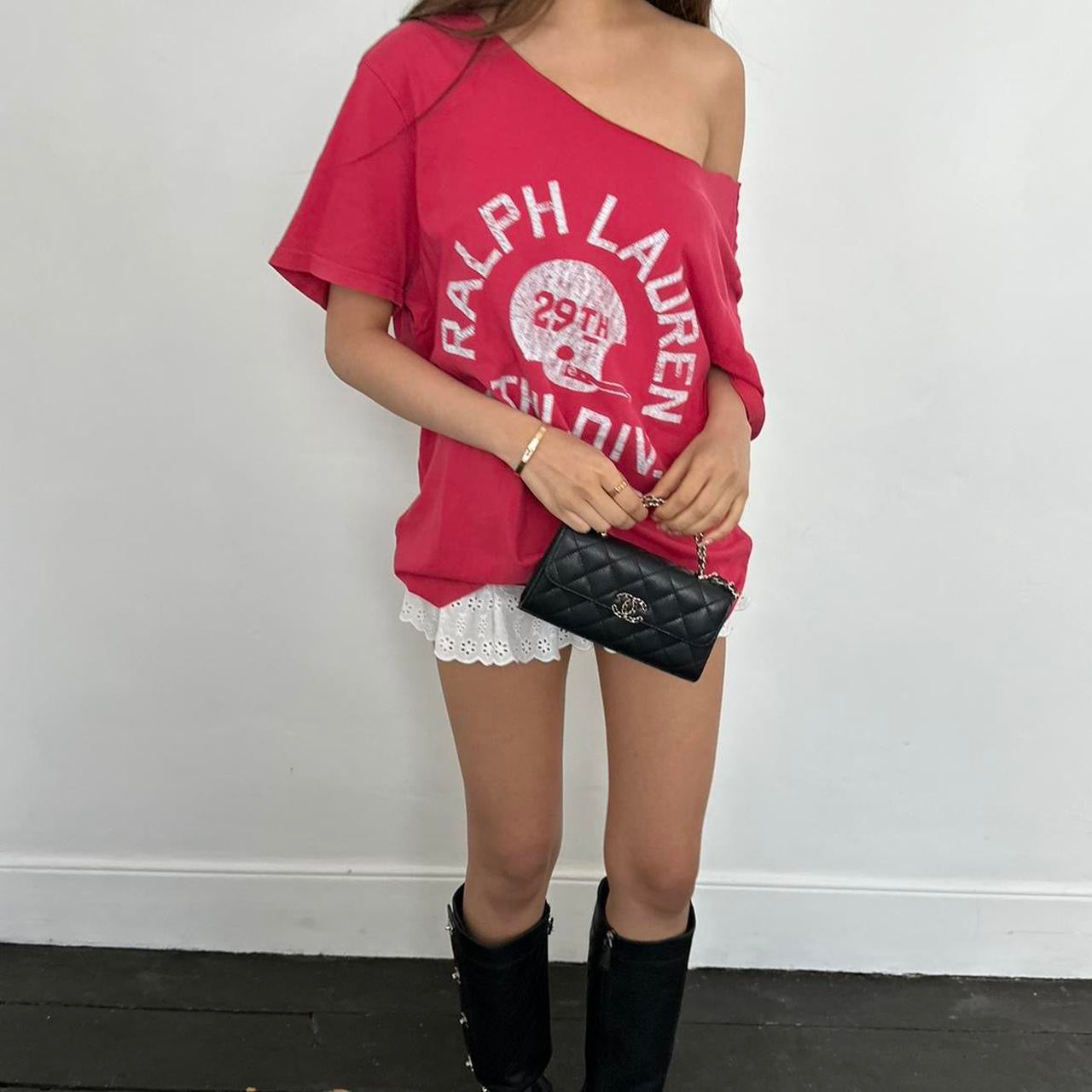 Vintage 90’s varsity Ralph Lauren red top ❣️❣️