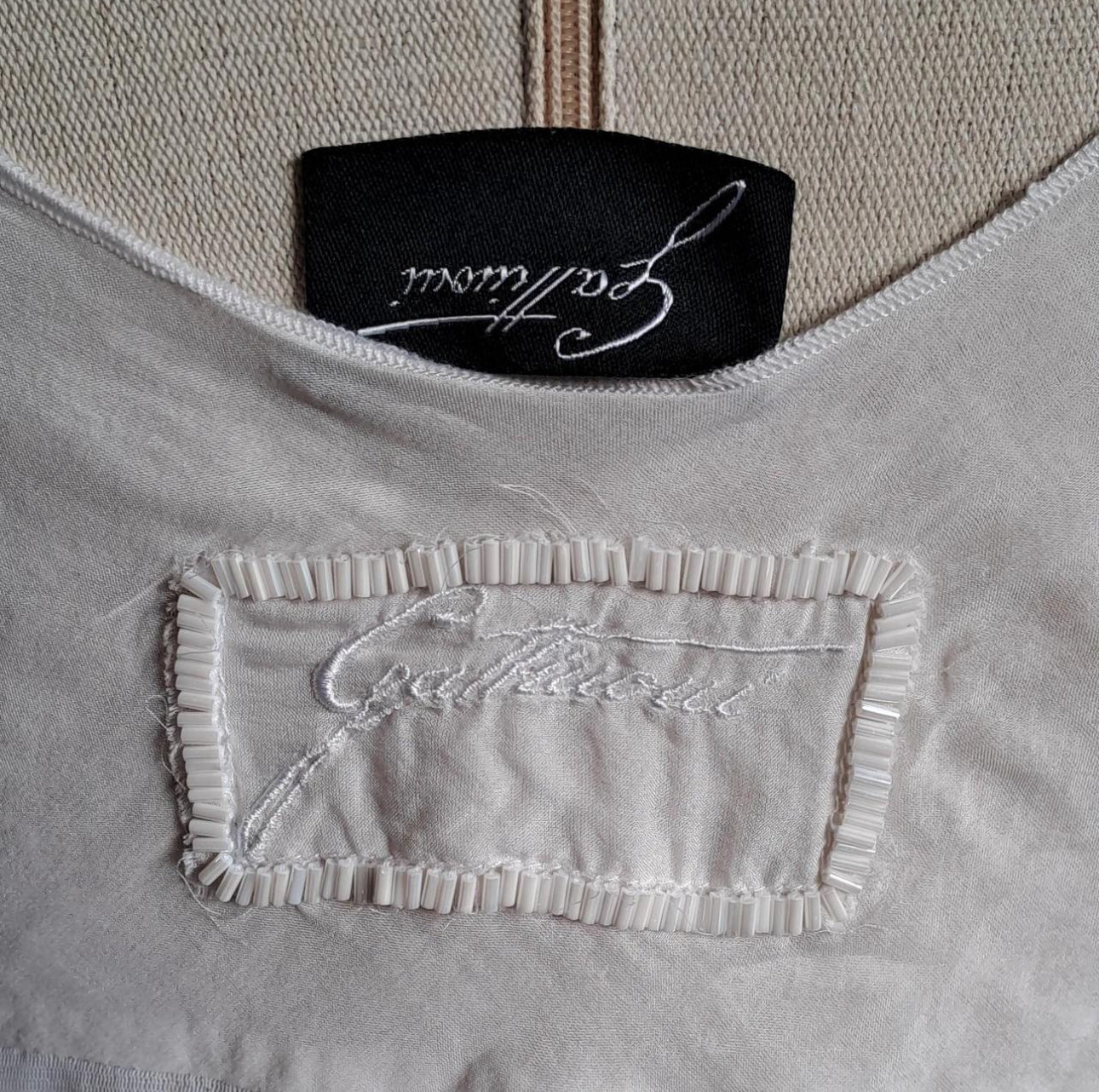 Vintage 90’s silk white babydoll dress