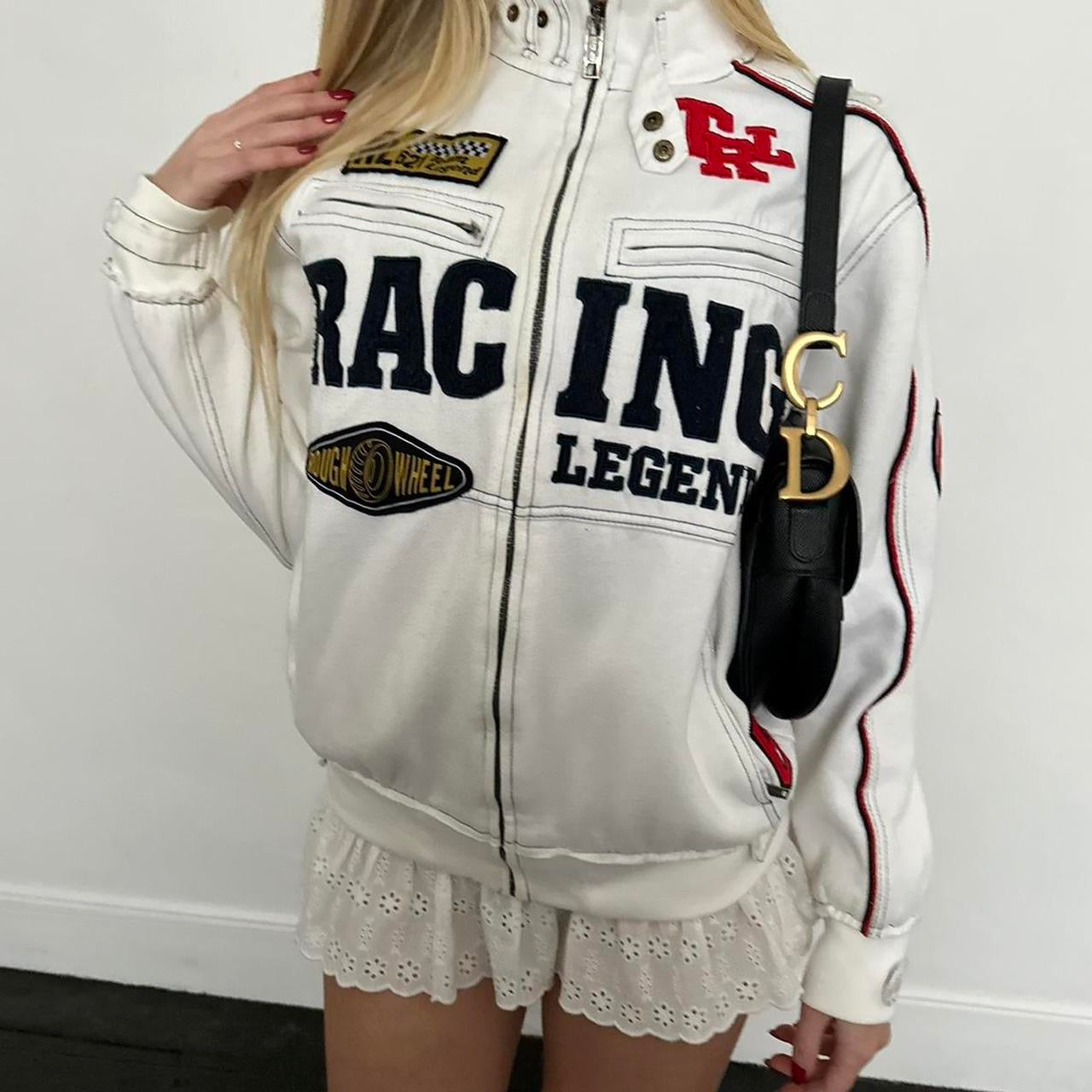 Vintage 90’s Racing graphic zip up jacket