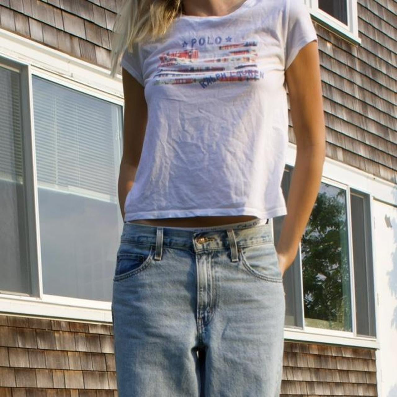 Vintage Ralph Lauren rare flag baby tee